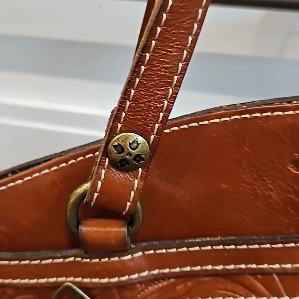 Patricia Nash Florenced Tooled leather Poppy Tote